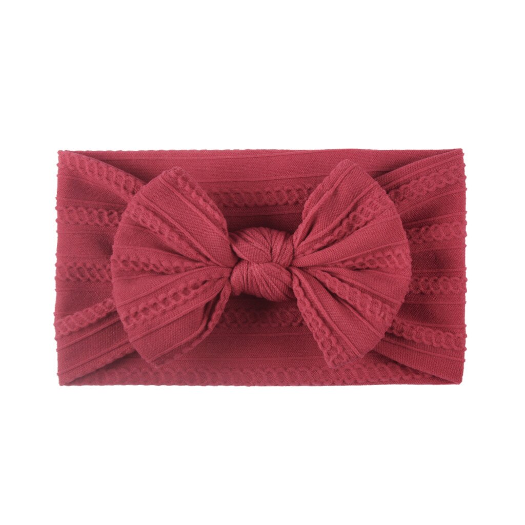 Newborn Baby Coronet Girl Headdress Hair Accessories Solid Headbands For Children Hair Bands Bow Headwears Headband On The Head: O
