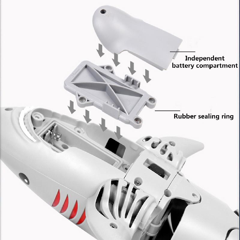 2.4G remote control five-way simulation can be used for launching remote control shark electric remote control educational toy.