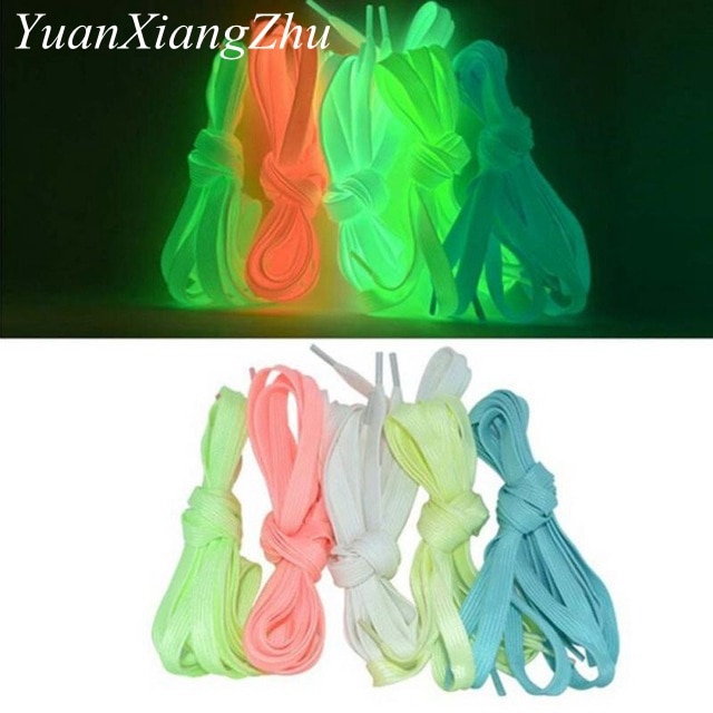 Leucht Schnürsenkel Sportlich Sport Flache Leinwand Schnürsenkel Glow In The Dark Nacht Farbe Schnürsenkel Fluoreszierende 80/ 100/120/140cm YG-1