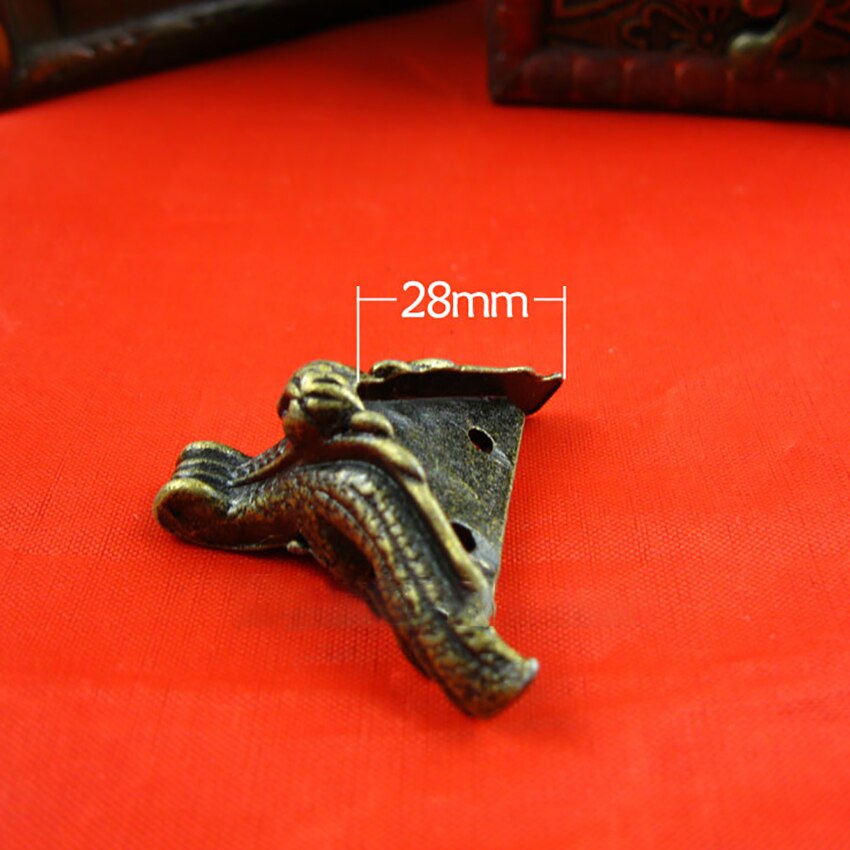 4 Pz/lotto 42x23mm Del Gufo Antico Contenitore di Monili Piedi Gamba di Legno di Caso di Protezione D'angolo Decorativo Gambe Mobili per contenitore di Regalo della Cassa DIY