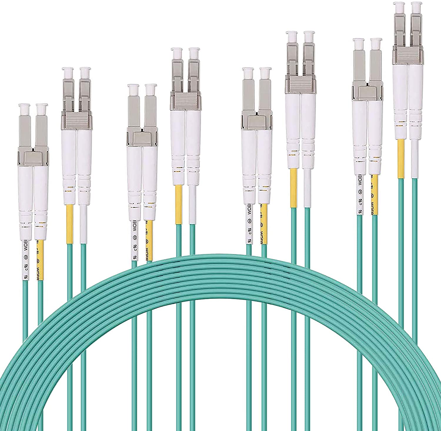 4 Pcs OM3 Kabel-10Gb Lc Lc Fiber Patch Cord Multi-mode Lszh 2-Meter/6.5ft