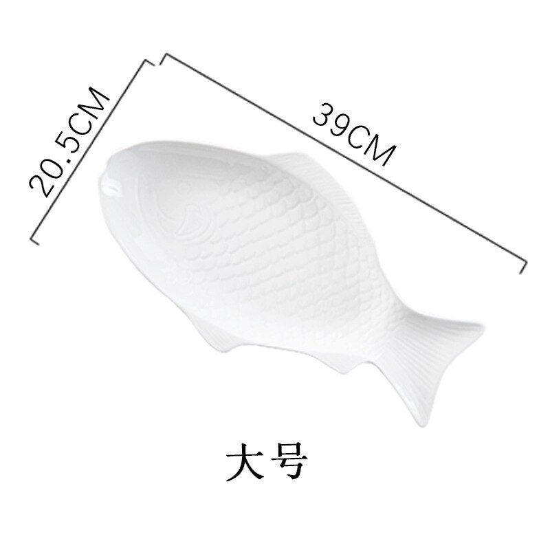 Japanese ceramic fish plate household fish plate net red style steamed fish plate hotel tableware factory: 15inches
