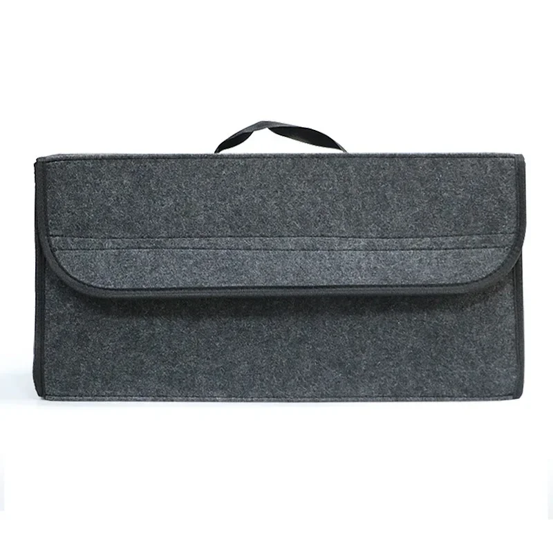 Organisateur de rangement pliable pour coffre de voiture, rangement intérieur automobile, sacs de conteneur de rangement, boîte de rangement Portable en tissu feutré: Bleu