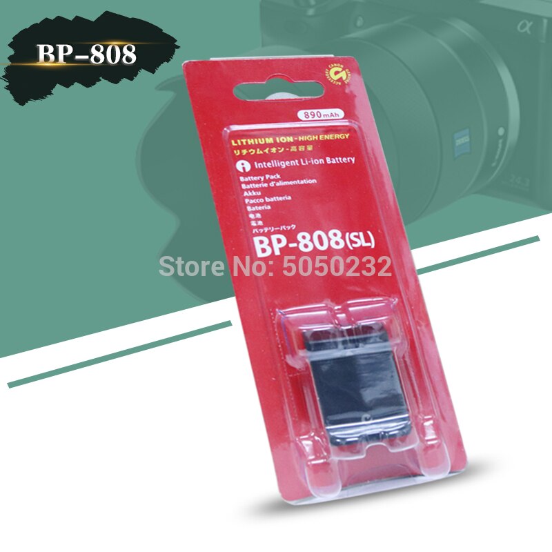 7.4V 890mAh BP-808 809 Battery For Canon FS200/FS21/FS22/HG21/HG20/HF200/HF20 Rechargeable Battery Pack