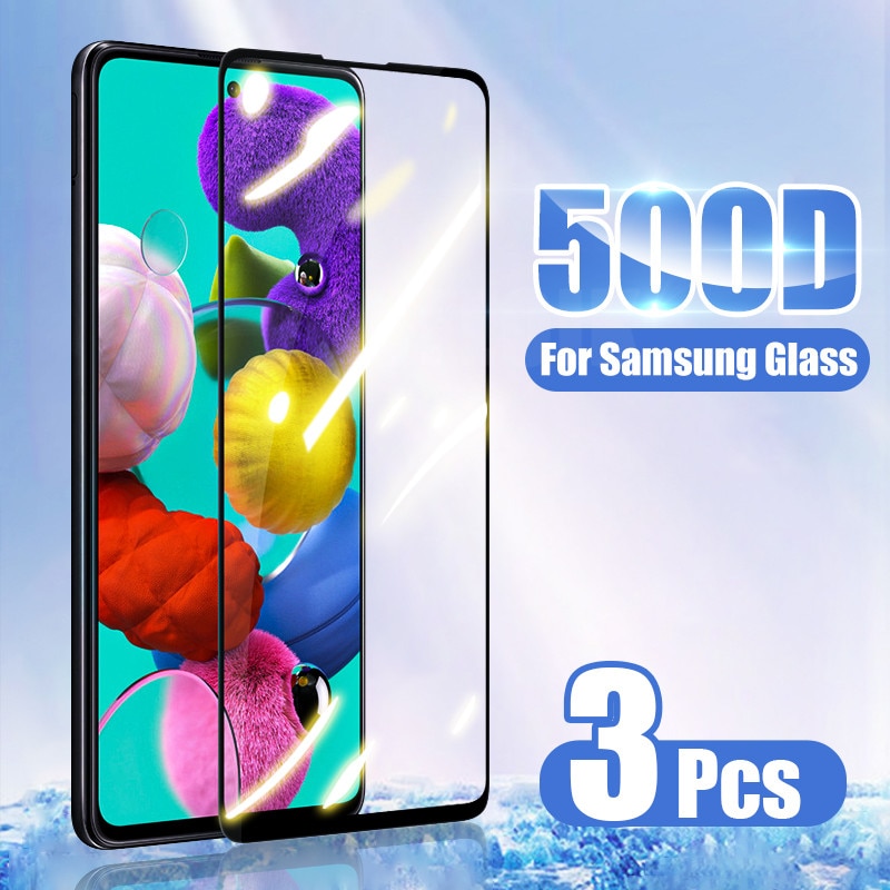 3Pcs Gehard Glas Voor Samsung Galaxy A10 A20 A30 A40 A50 A60 A70 A80 A90 Screen Protector Voor Samsung m10 M20 M30 M40 A51 A20E