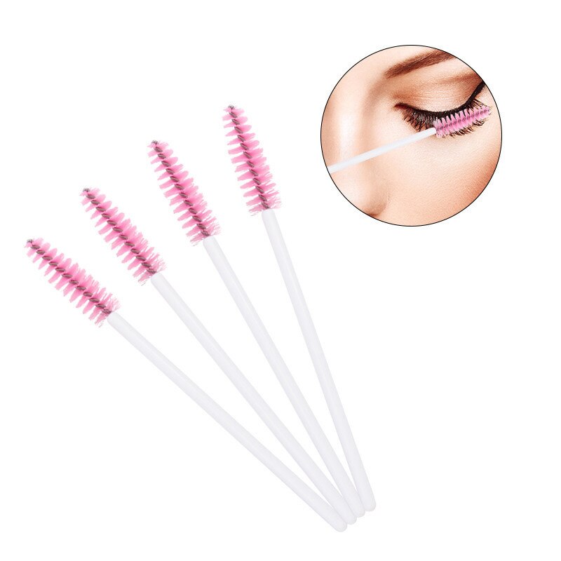 50 Pcs Disposable Eyelash Brushes Mascara Eye Lash Wand Microbrush Brushes for Women Eyelash Extension Makeup Tools