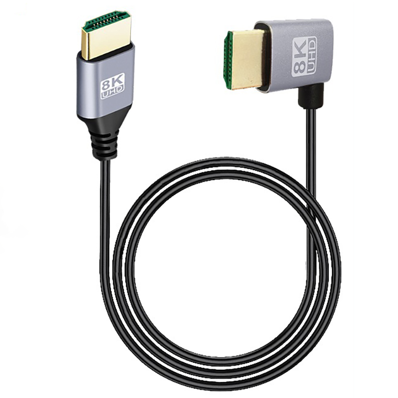 0,5M 1M 8K UHD-kabel omhoog/omlaag/links/rechts hoek HDMI-compatibel Mini Micro HD-scherm Dun snoer voor laptop PC Camera Monitor HDTV