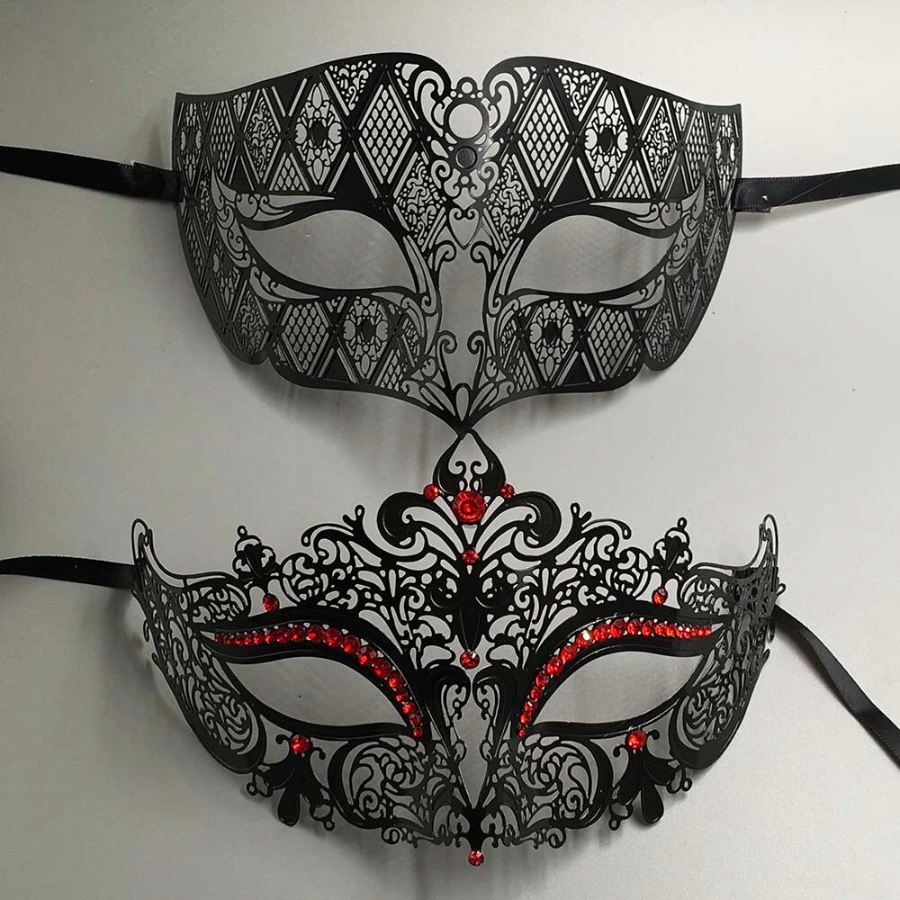 Luxus Metall Filigrane Strass Venezianischen Partei Maske Maskerade Paar Liebhaber WEIHNACHTEN Veranstaltung Hochzeit Maske viel
