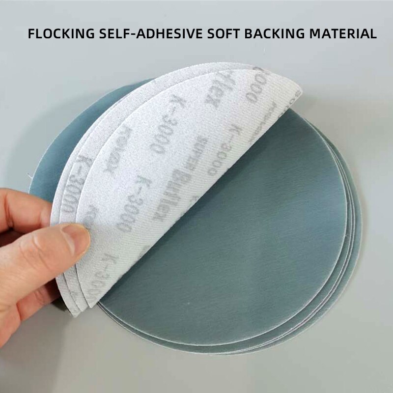 25 PCS KOVAX 6 Inch Sandpaper Round Flocking Car Paint Beauty Fine Sanding 150mm 2000 Grit