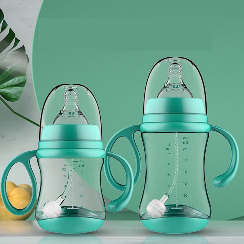 With Pacifier Baby Feeding Bottle baby water bottle Wide Caliber Duckbill Cup Milk High Temperature Resistant PP Bottle