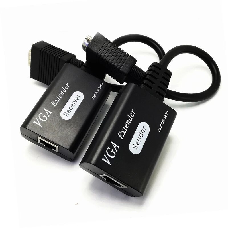 60M Vga Extender Over Ethernet Cat6/5 Kabel 30M Vga Naar RJ45 Extender Ontvanger Sender Adapter 1080P Voor Dvr Monitor Hdtv: Type-A