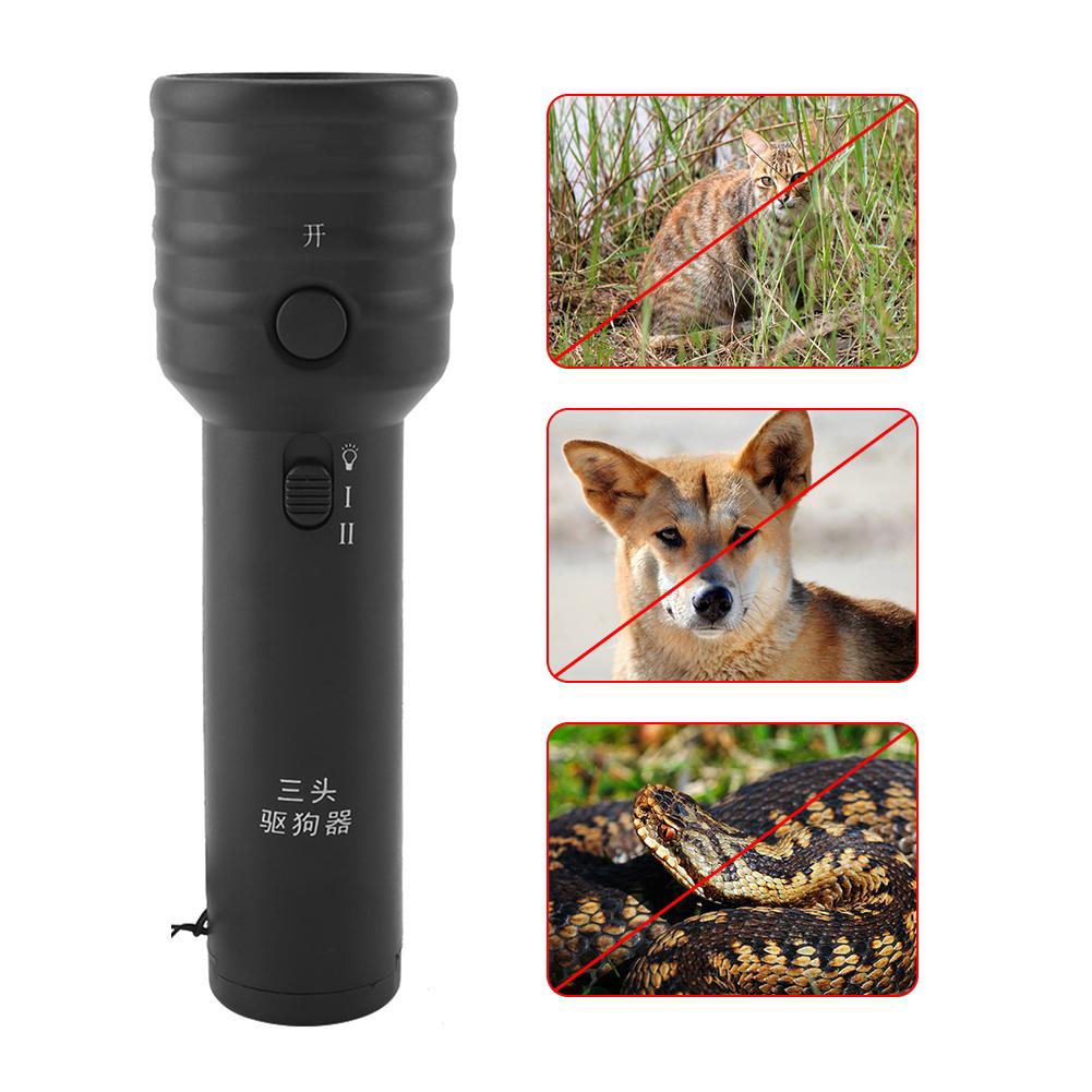 Ultrasone Hond Chaser Stop Agressieve Dier Aanvallen Repeller Led Zaklamp Outdoor Benodigdheden