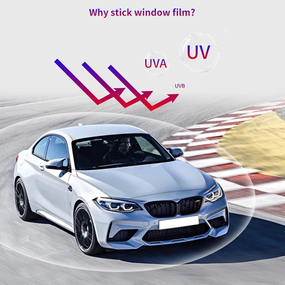 1 rulle solfilm för bilfönster, 50 cm x 3m uv-skyddsfolier för bilar, 1/5/15/25/35/50 procents solfilm för sommarsolskydd, klistermärken för glas