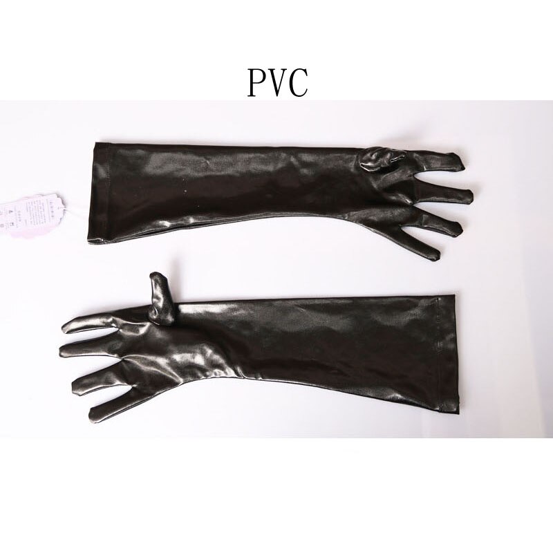 Latex PVC Leder Handschuhe Frauen Winter Lange Warme Handschuhe Guantes Mujer Eldiven Luvas Gothic Punk Rock Damen Handschuh Pelz Handschuhe