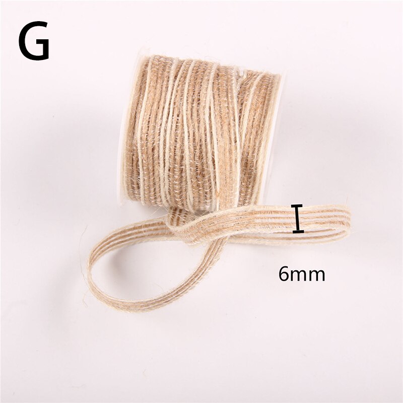 Rubans hessiens en toile de Jute naturelle, 5M, ficelle de lin, ficelle pour , emballage, fête de mariage, bricolage, ruban en lin décoratif: G