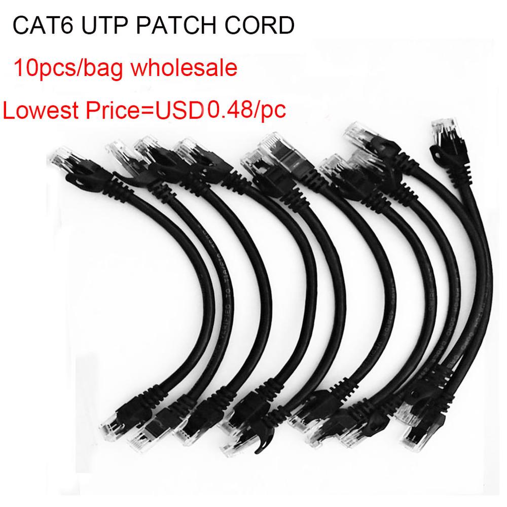 10 Stks/partij 0.5FT 0.65FT 1FT 1.65FT Verkoopt CAT6 Utp Ronde Kabel Ethernet Kabels Netwerk Draad Kabel RJ45 Patch Cord lan Kabel