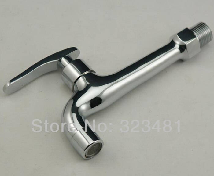 Chrome Plated 14cm Long Garden Faucet Brass Wash Mop Water tap Types