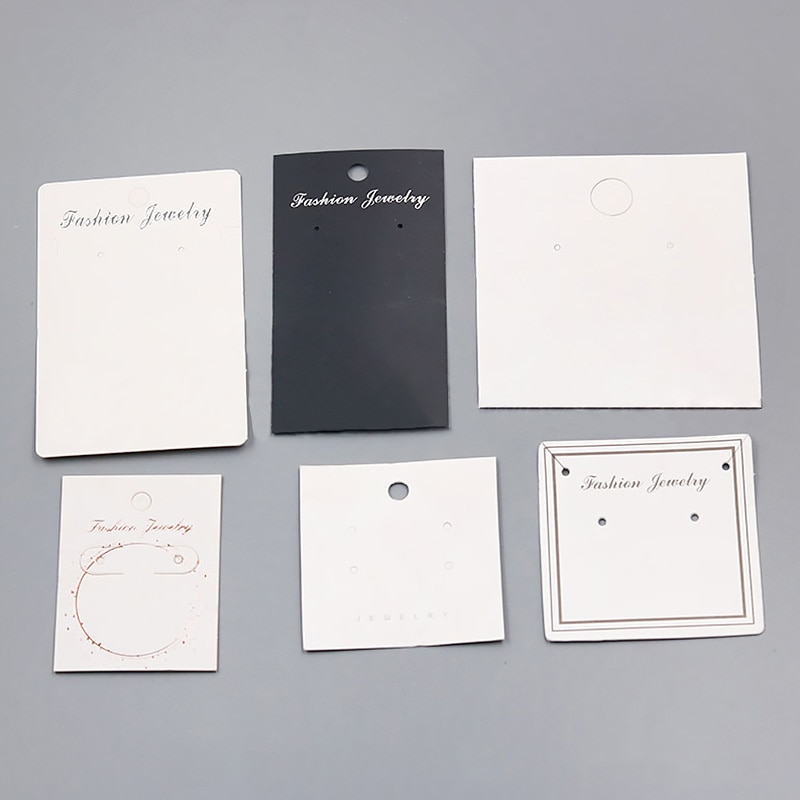 20 Stks/partij Oorbellen En Kettingen Display Kaarten Karton Earring Verpakking Hang Tag Card Oorstekers Papieren Kaart Sieraden