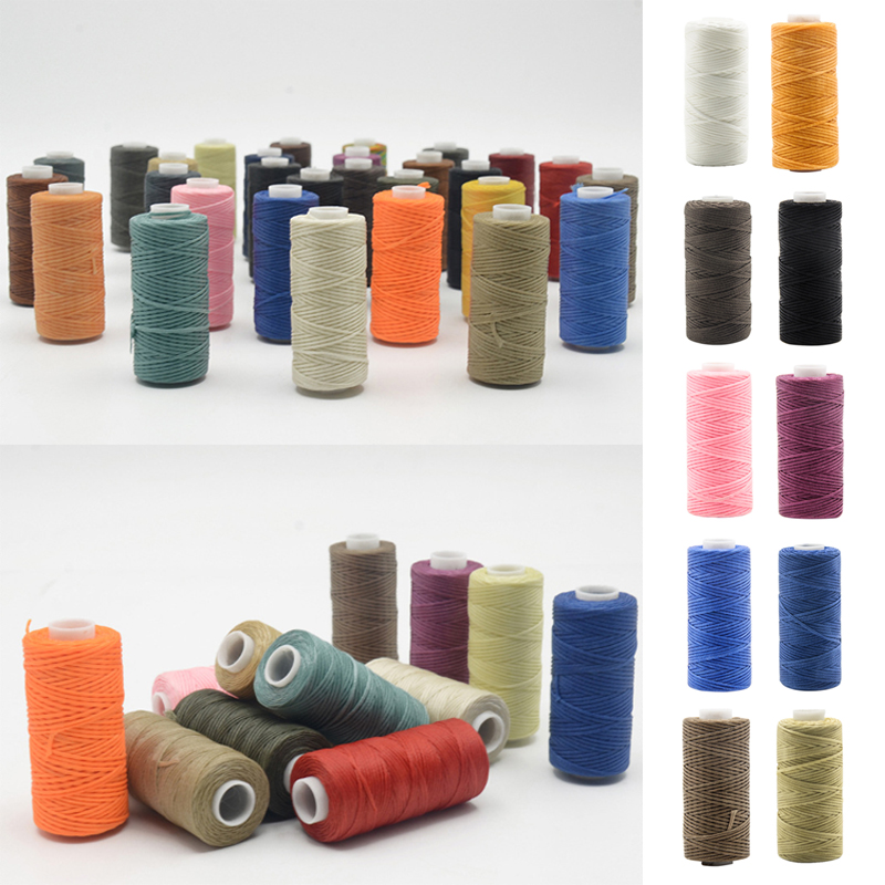 50M Leather Sewing Waxed Thread Hand Stitching Waxed Line Shoe Repair Needlework Multicolor Yarn Handicraft Tool