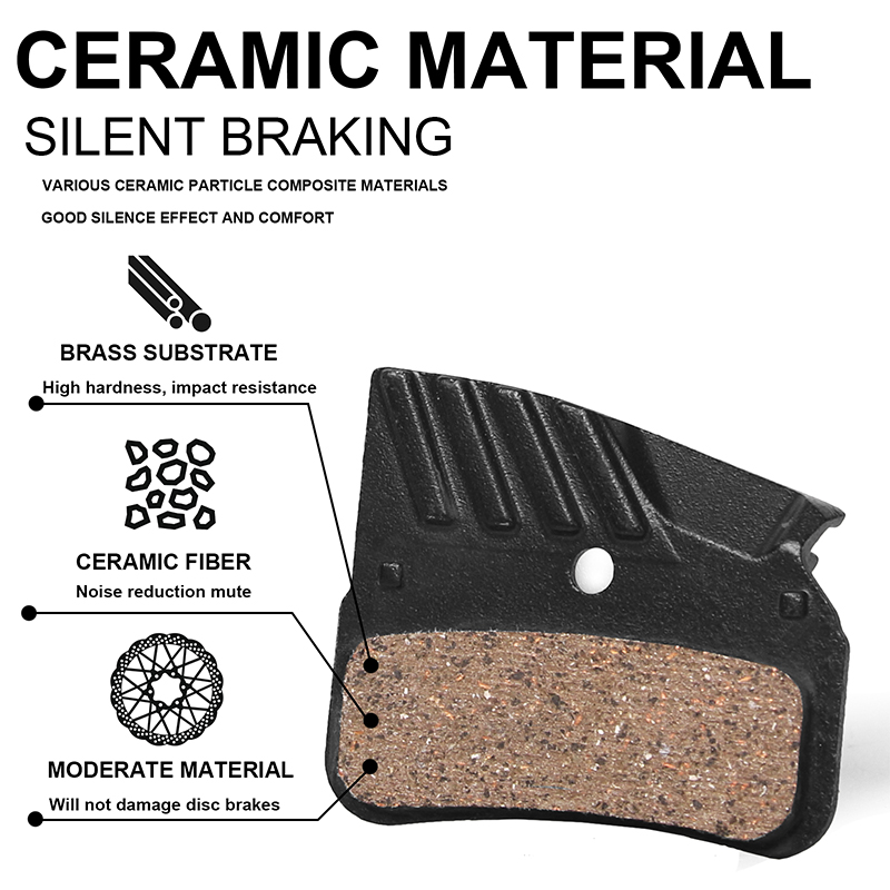 1/2pairs Ceramic Brake Pads N03A N04C Bicycle Pads for DEORE XTR XT BR-M9120 M8120 BR-M7120 Hydraulic Brake Pads with Cooling