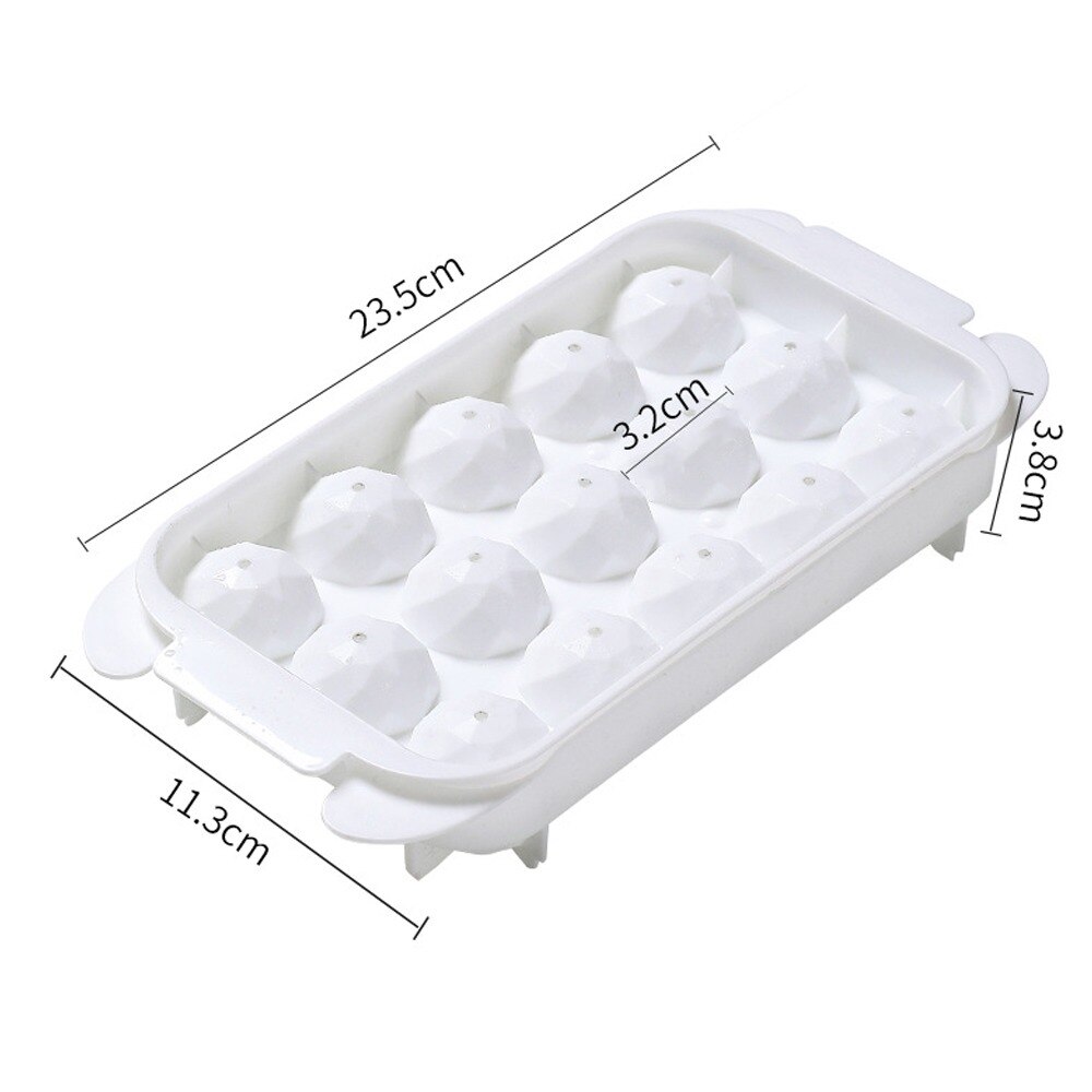 Gran rombo bola de hielo molde PP seguro hielo congelado cubo bola de hielo whisky molde Multi-propósito de hielo bandeja Flexible bandejas de hielo-hielo: A