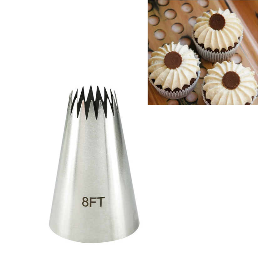 Boquillas para glaseado de punta de estrella abierta de gran tamaño, juegos de puntas de pastelería para decoración de pasteles y galletas, herramientas para pasteles Fondant