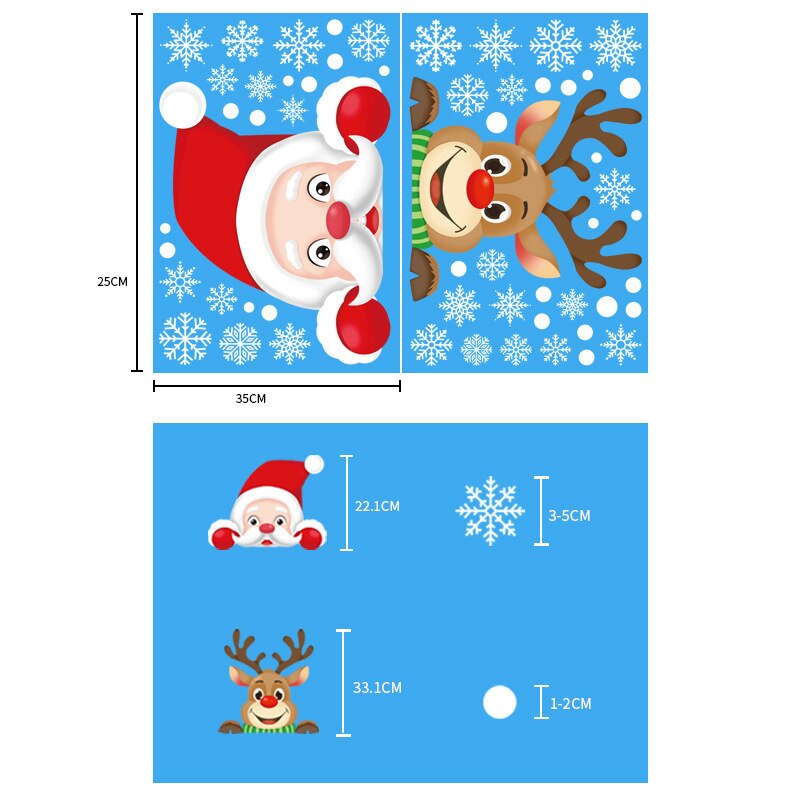 Jul julemanden vinduesklistermærker julemanden wallsticker glædelig jul til hjemmet vinduesudstillingsindretning godt år: Sort