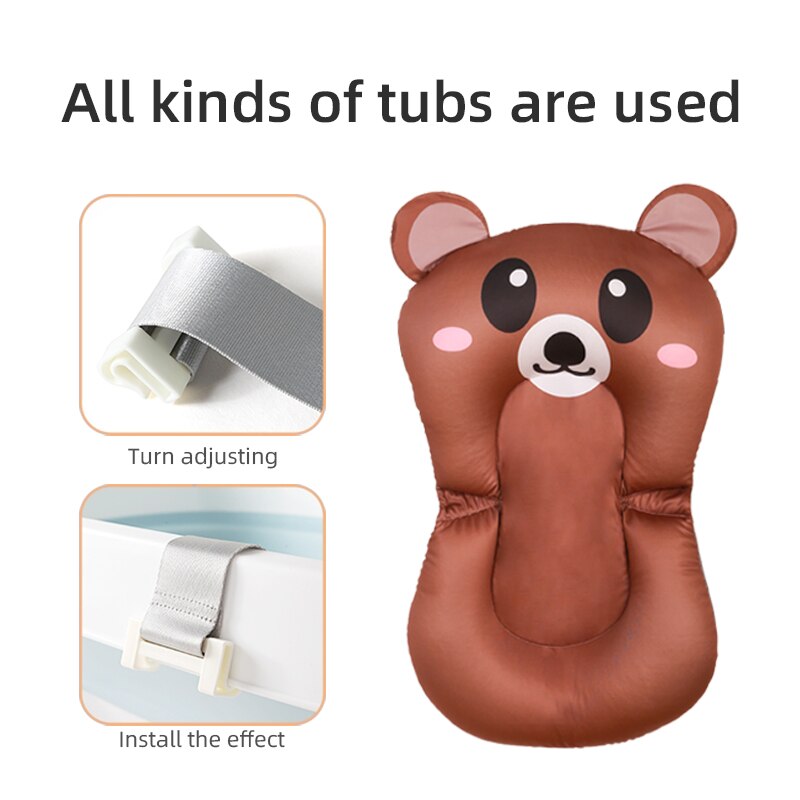 Baby Bath Mat Tub Baby Shower Portable Mattress Air Mattress Comfort Pad Cute Wind Newborn Bathroom Safety Products