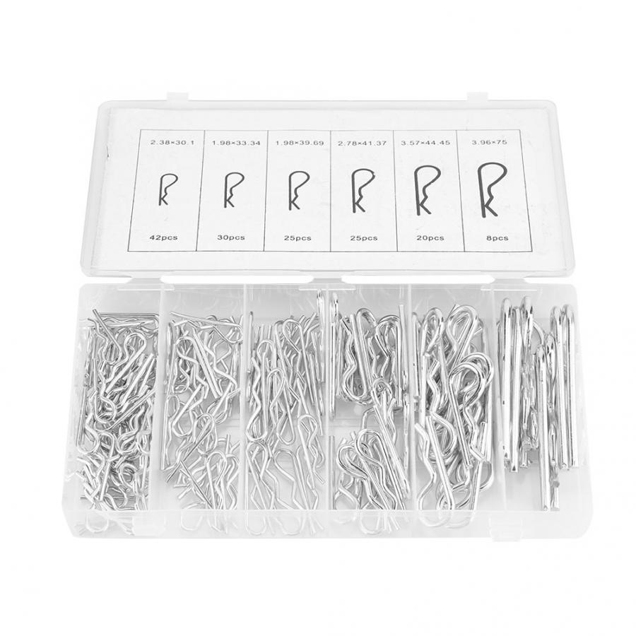 Screw Pins Pins 150 Pcs Carbon High Strength Steel R-type Card Hairpin Latch Bolt Cotter Pin Stainless Steel Pin Quick