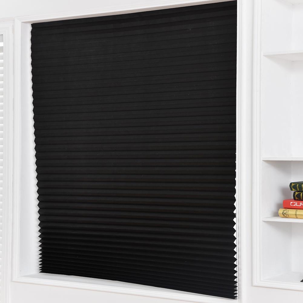 Pleated Blinds Curtains Self-Adhesive Semi-Blackout Windows Kitchen Home Door for Household Living Room Accessories