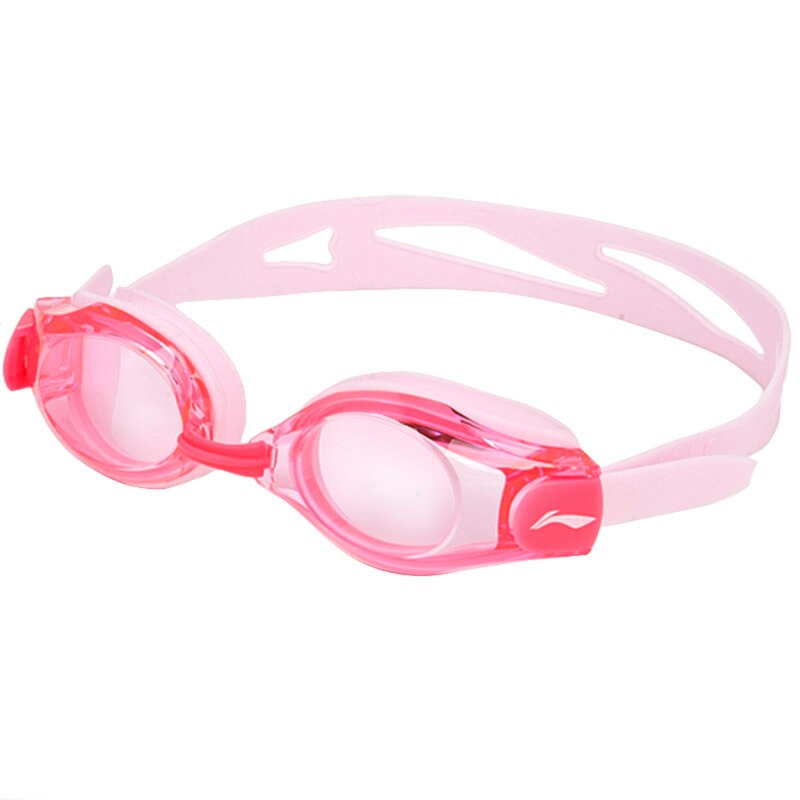 Li Ning gafas de natación para hombres y mujeres HD anti-fog gafas de natación impermeables gafas de buceo equipo: Pink