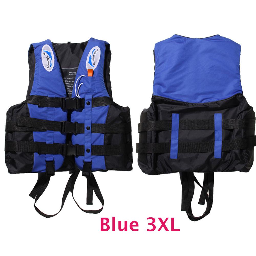 Adult Life Jacket Vest Swimwear Life Vests Jackets with Whistle for Water Sports Man Jacket Swimming Boating Drifting Jacket: Blue XXXL