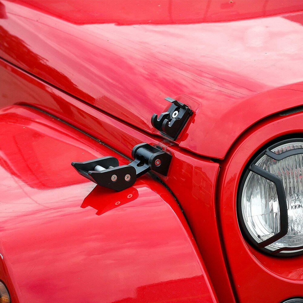 Acessórios de ferramentas substituição decorativa fácil instalar carro auto captura fivela bloqueio capa trava resistente à ferrugem para wrangler jk jl