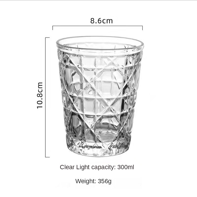Verre à whisky cristal clair de luxe, tasse à vin, européen , treillis gravé, verre à bière, Bar, verres à boissons: transparent