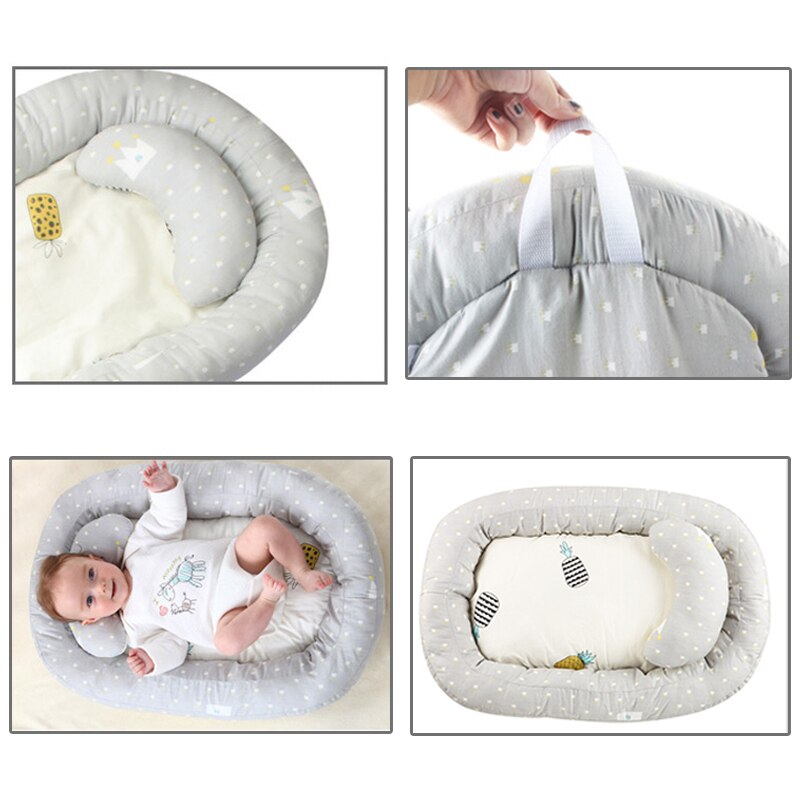 Nyfødt baby bærbar aftagelig vaskbar seng krybbe rejse seng reden til baby spædbarn sikkerhed vugge børn til nyfødte kofanger