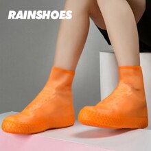 Couvre-chaussures de pluie en caoutchouc réutilisable, imperméable, Portable, antidérapant, accessoires pour chaussures unisexes