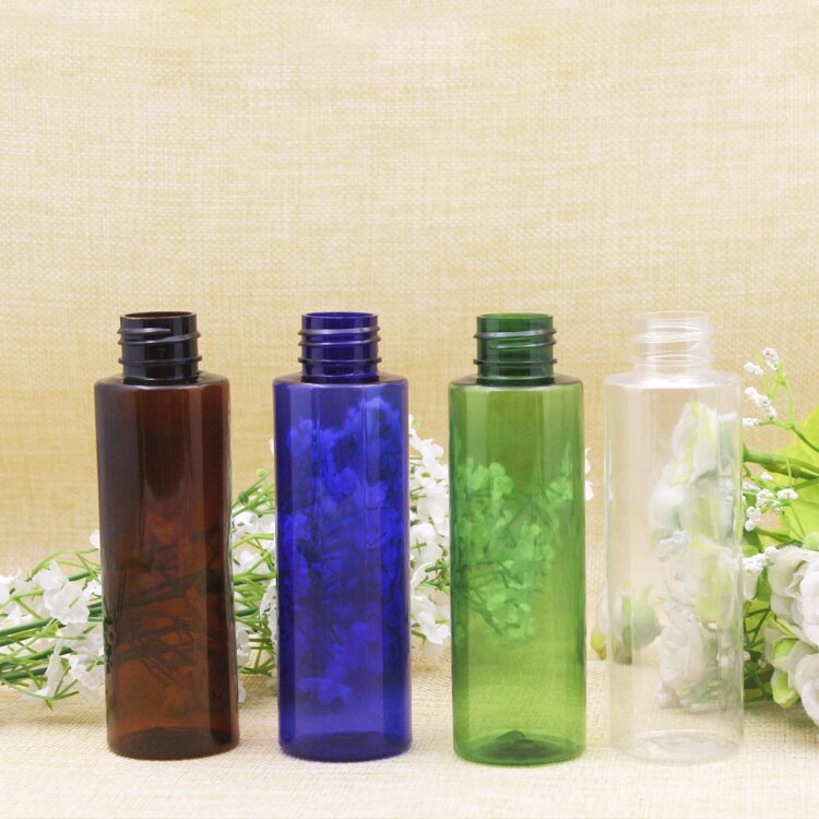 1 pcs 100ml Plastic fles met Glanzend golden aluminium shell shampoo lotion dispenser pomp hervulbare fles