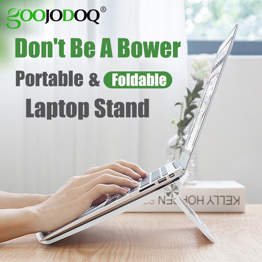 GOOJODOQ Laptop Stand Suporte Notebook Portable Stand Foldable Support Base Laptop Holder Cooler Bracket for Macbook Pro iPad
