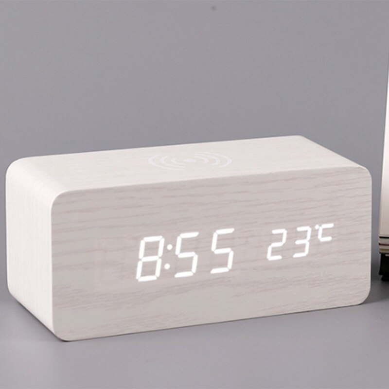 AP68-Alarm Clock with for Qi Wireless Charging Pad for iPhone Sound Control