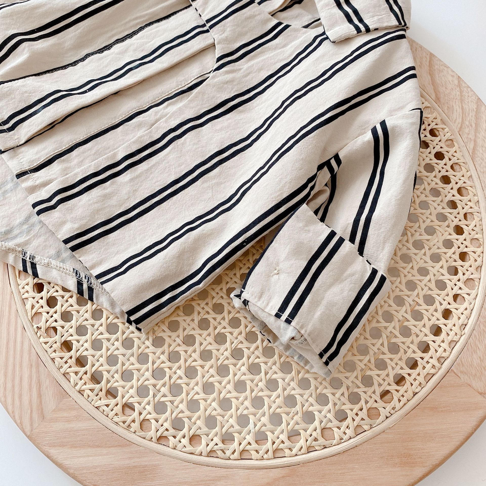 Camicie chic a righe per ragazzi primavera autunno camicie casual a maniche lunghe per bambini tutte le partite top in cotone