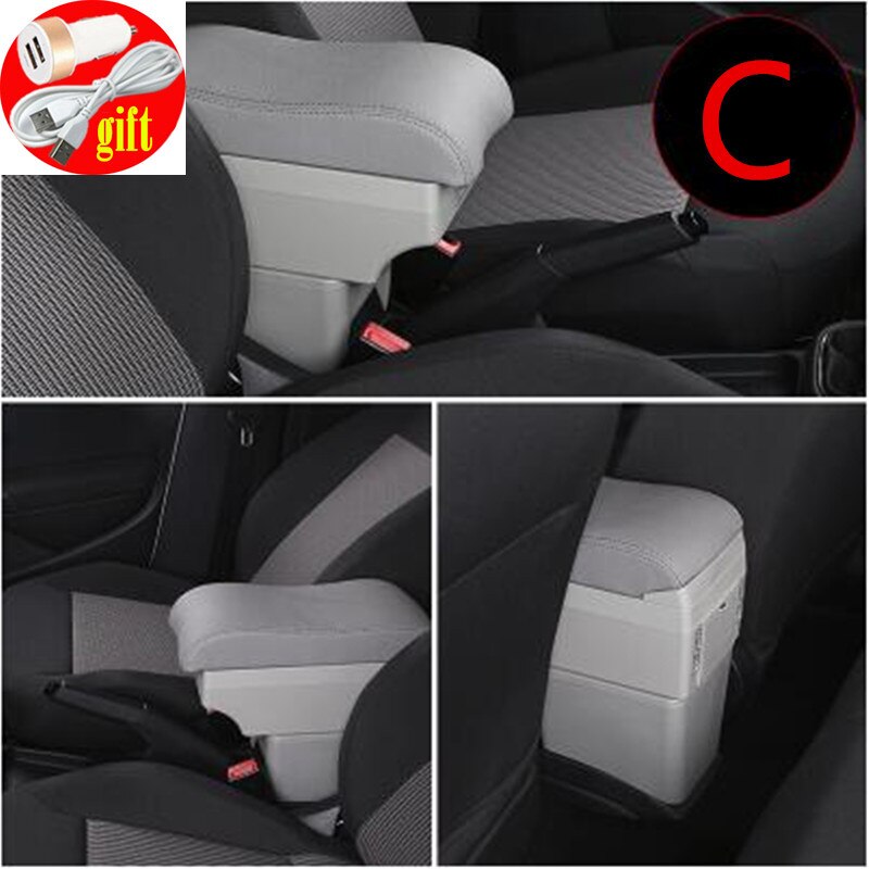 Leather Car Armrest Stroage Box for Chevrolet Spark Interior Parts Center Console Armrest: Rose Dust