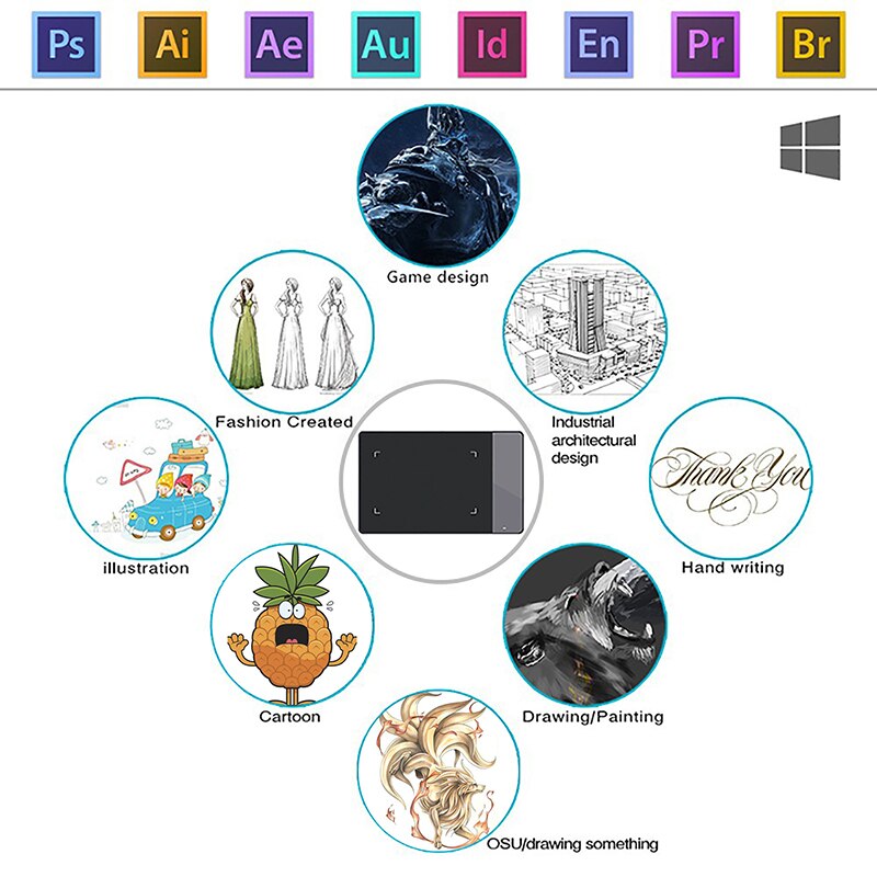 420 4-Inch Digital Tablets Mini USB Signature Pen Tablet Graphics Drawing Tablet