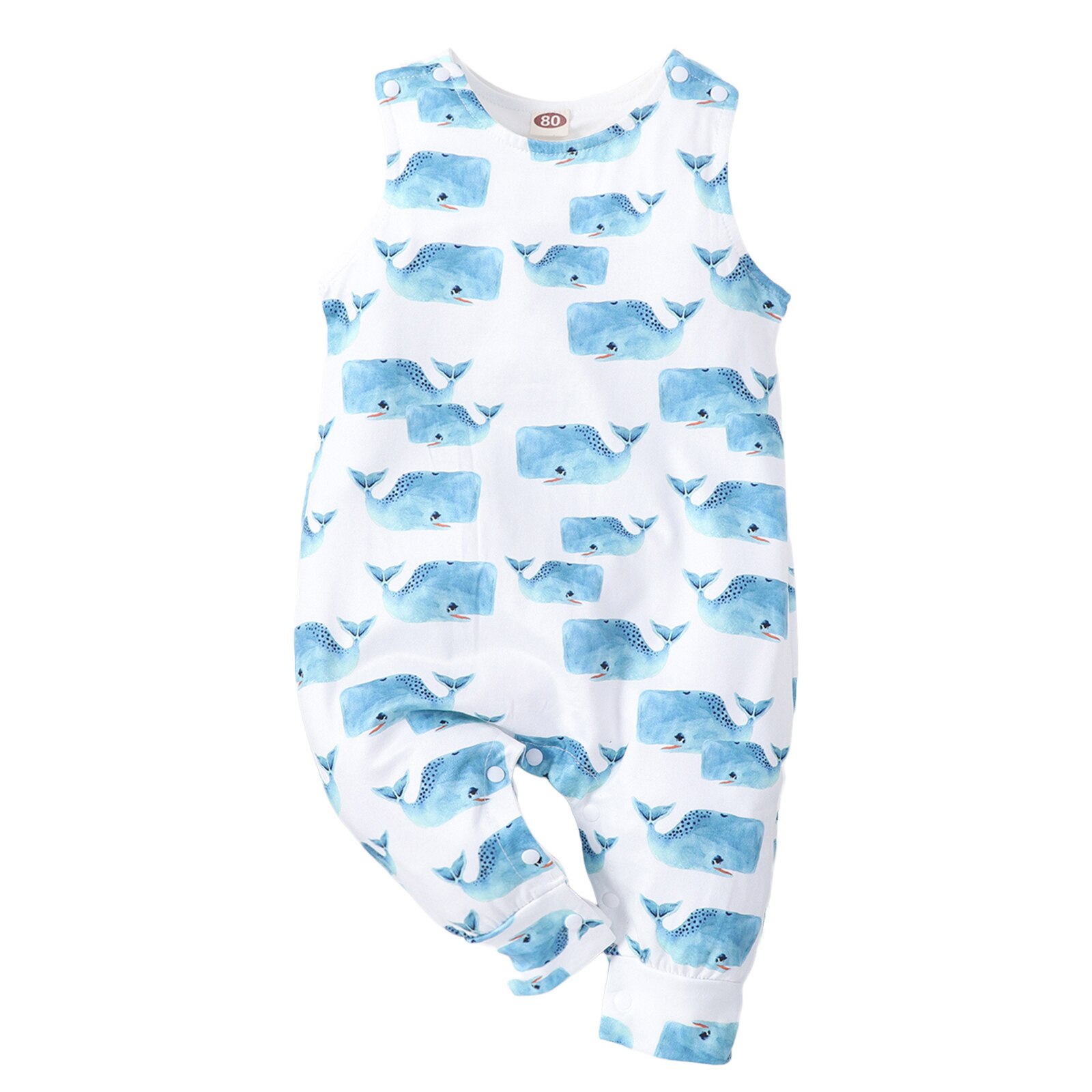 Citgeett Sommer Kleinkind Baby Jungen Mädchen Ärmellose Gesamt Karikatur drucken Strampler lässig Kleidung: B / 6m