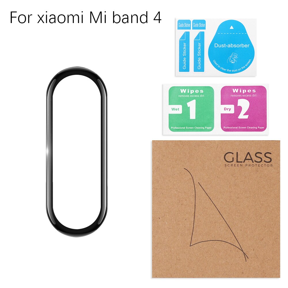High Definition Gebogen Film Voor Xiaomi Band 4 3D Screen Protector Volledige Zachte Beschermende Glas Anti-Kras Onzichtbare