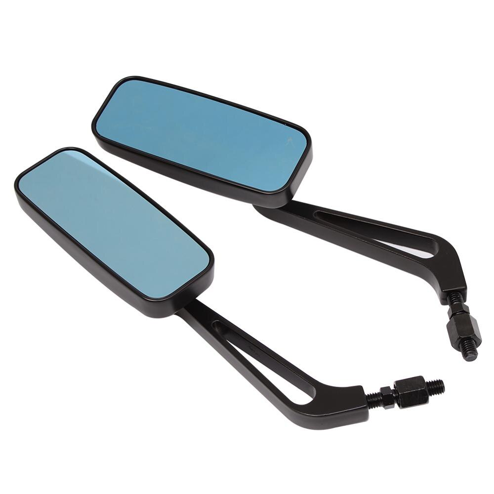 Universal Motorcycle 8mm/10mm Rectangle Rear View Side Mirrors Left/Right For Harley Street Glide Road King