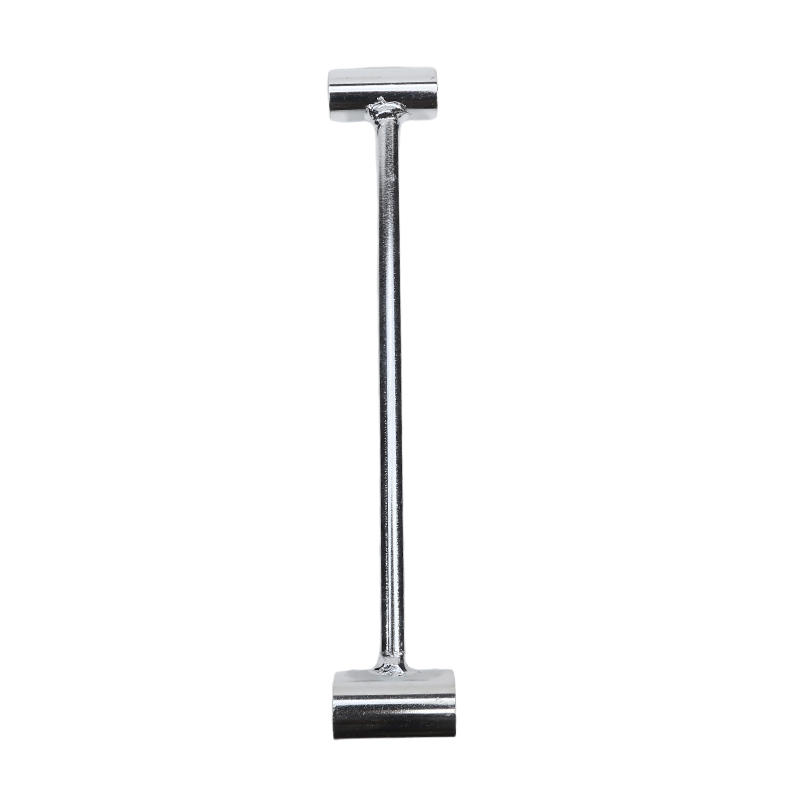 Llave de ajuste de huecos de bisagra, llave de reparación de bisagra de puerta de doble cabezal, llave de ahorro de trabajo para herramientas de reparación de huecos de bisagra para el hogar: Plata