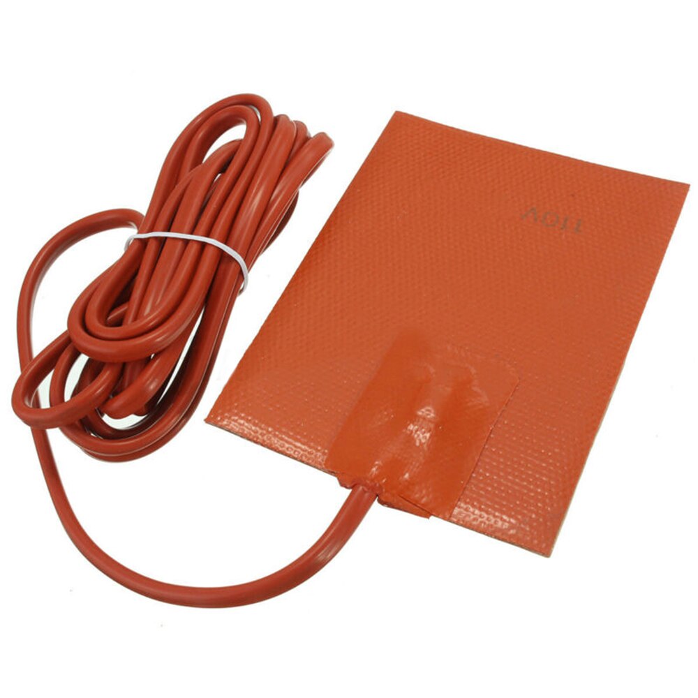 110V 175W Auto Heizung Silikon Pad 130*90mm Motor- Block Hydraulische Thermostat Legierung Draht Auto Heizung Pad