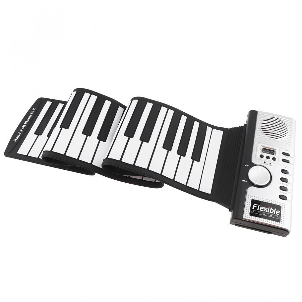 61 Toetsen Elektronische Draagbare Siliconen Flexibele Hand Roll Up Piano Ingebouwde Luidspreker Midi Out Keyboard Orgel Elektronische Orgel