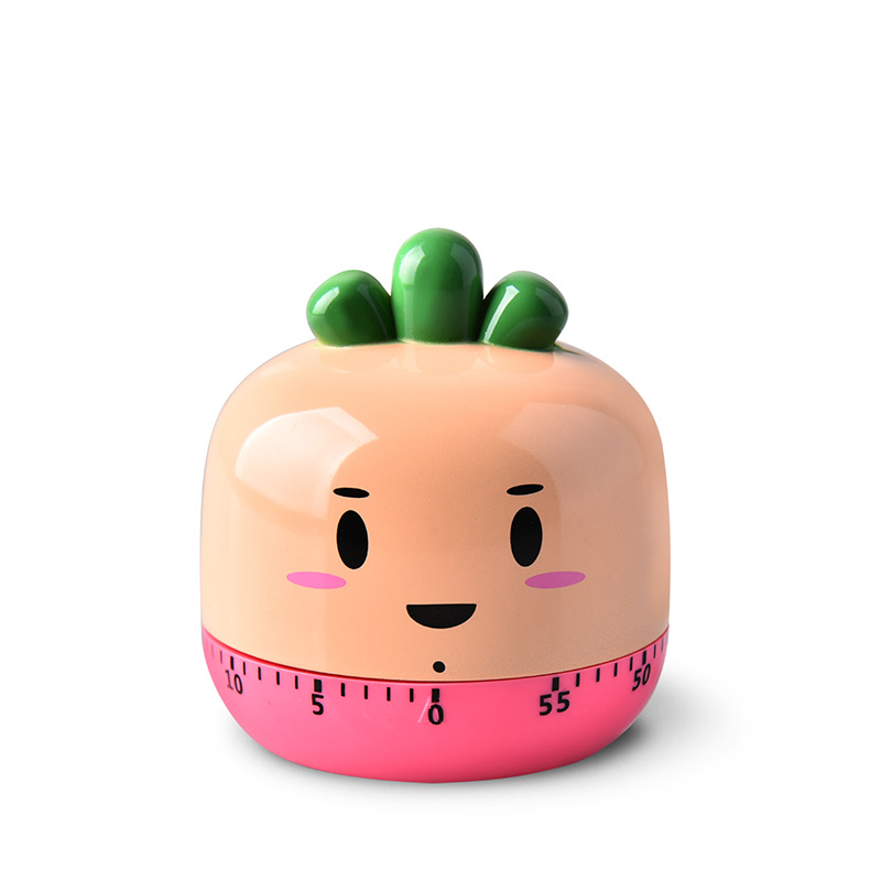 Animal Timer Digital Kitchen Countdown Clock Cute Animal Fruit Alarm Clock Time Management Tool for Children and Adults: black