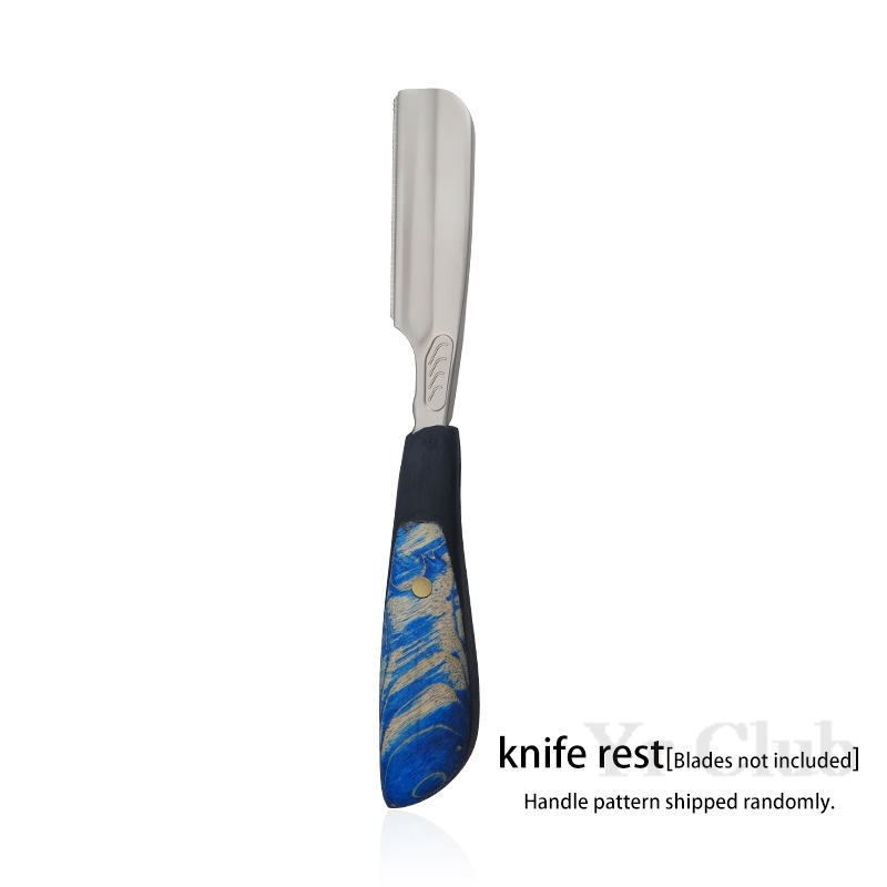 Maquinilla de afeitar de seguridad japonesa con mango recto, afeitadora de aleación de Zinc, recortadora de barba de madera, cuchilla de pluma, cuchillo de afeitar, herramientas de barbería de descanso: Oro